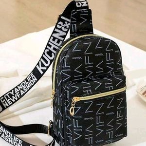 Letter Graphic Sling Bag, Casual Crossbody Chest Bag